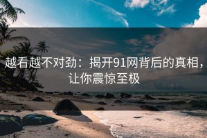 越看越不对劲：揭开91网背后的真相，让你震惊至极