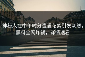 神秘人在中午时分遭遇花絮引发众怒，黑料全网炸锅，详情速看