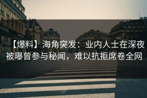 【爆料】海角突发：业内人士在深夜被曝曾参与秘闻，难以抗拒席卷全网