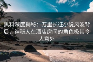 黑料深度揭秘：万里长征小说风波背后，神秘人在酒店房间的角色极其令人意外